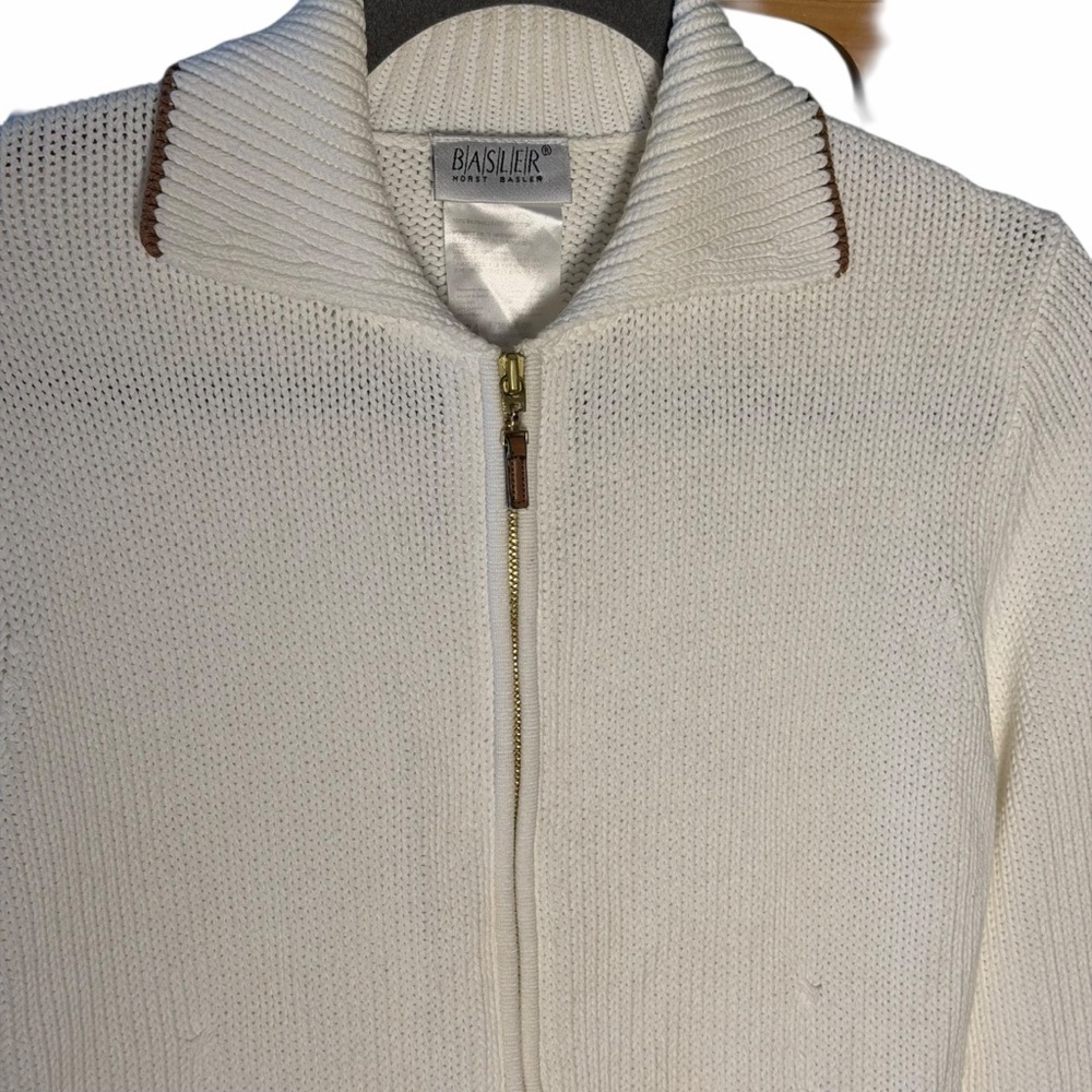 Basler Full Zip Cotton Sweater - Picture 6 of 10